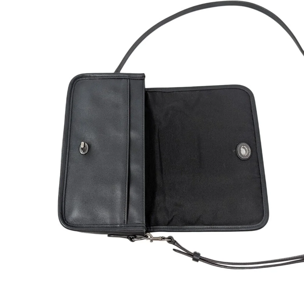 Coach Penny 75th Anniversary Stripe Crossbody Bag‎ Black Brown Limited Edition